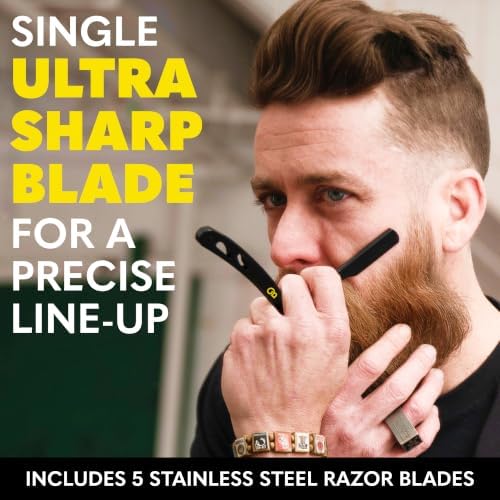 The Beard Club Beard Care Kit & Mens Grooming Kit - Essentials for a Healthier Looking, Stylish Facial Hair - Straight Edge Razor, Shampoo, Cedar Balm & Oil, and Boar Bristle Brush - Image 3