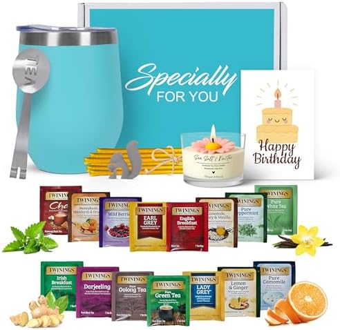 Birthday Gift Set with Stainless Tumbler, Teal by ModernElegance