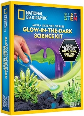 National Geographic Glow-in-the-Dark Mega Science Experiment Kit for Kids by BlueMarbleToys