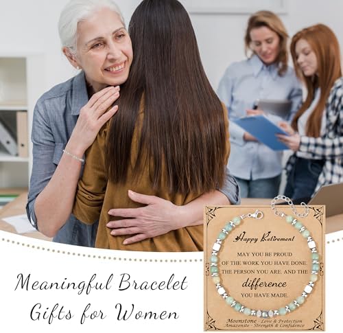 Gifts for Women Moonstone Bracelet, Amazonite Imperial Jasper Bracelets - Image 7