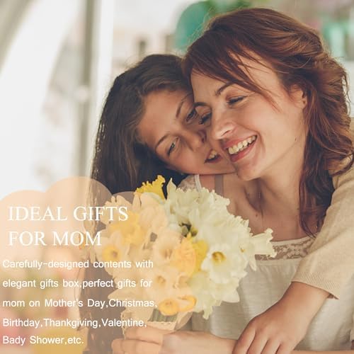 DHQH Best New Mom Gifts for Mom from Daughter Son,Gift Basket for Women Birthday Gifts for Mother-in-law Thanksgiving Presents with Candle box Tote Bag - Image 6