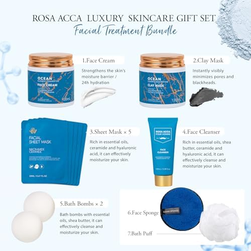 Gifts for Men, 30 Pcs Men's Bath and Body Gift Set, Skin Care Set for Men - Image 3