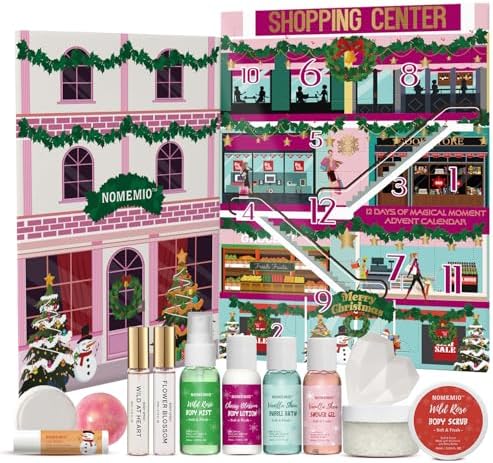 Christmas Gifts Sets Beauty Advent Calendar 12 Days 2026 for Women & Girls by NOMEMIO