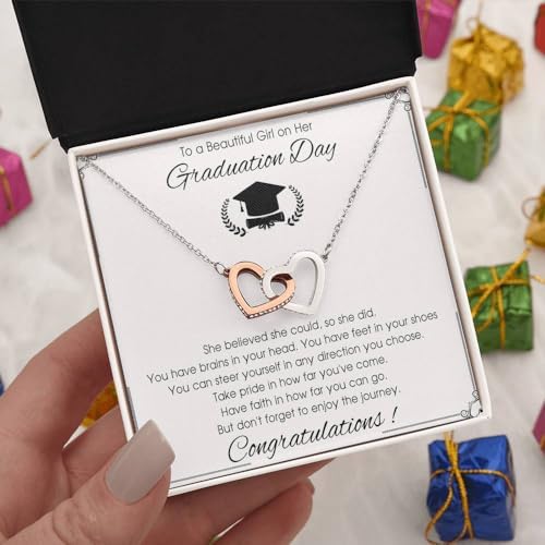 VIRAGIL 2023 Graduation Gifts for Her, Class of 2024 Love Knot Sterling Silver Pendant Necklace Senior College Graduation Jewelry Gifts for Girl Daughter - Image 4