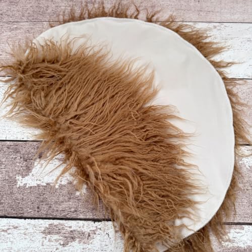 Newborn Photography Blanket Props Baby Photoshoots Layer Photo Posing Rug (Brown) - Image 4