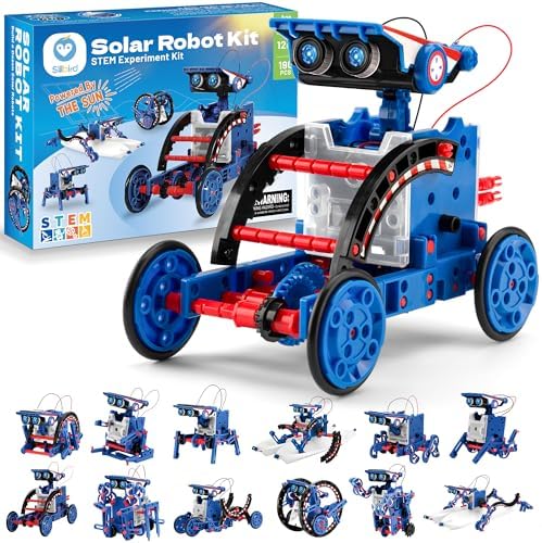 Sillbird STEM Solar Robot Building Kit, 12-in-1 Gift for Boys Ages 8-13 by Sillbird