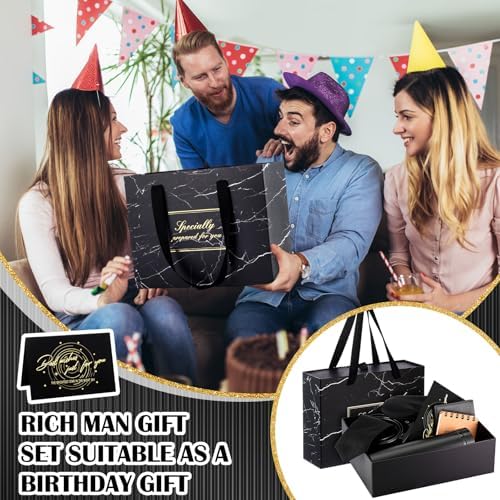 AmazingSpark 12 Pcs Men Gift Basket Tumbler Wallet Hat,Business Gift Box - Image 4