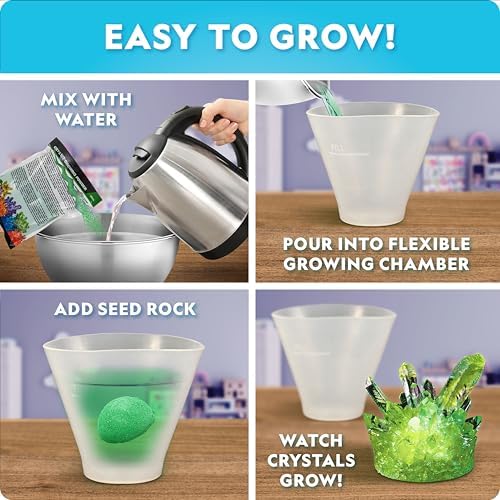 National Geographic Mega Crystal Growing Kit with 8 Crystals Ages 8-12 - Image 3