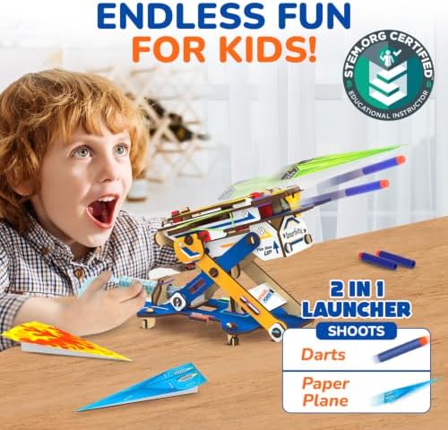 Smartivity 2in1 Hydraulic Aeroplane & Dart Launcher STEM Kit Ages 6-14 - Image 2