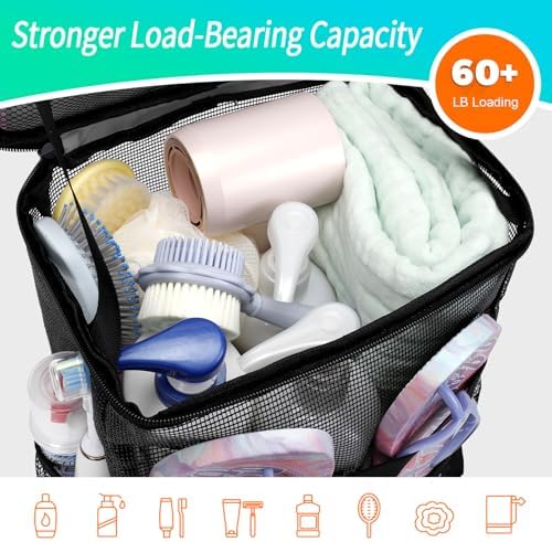 Dorm Room Essentials for Guys Girls, Quick Dry Mesh Shower Caddy Portable - Image 3