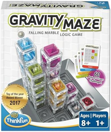 ThinkFun Gravity Maze - Falling Marble Logic Game - Challenging STEM Toy for Kids 8-12 - Gravity Marble Maze - Brain-Building Fun - Educational Gift - Boosts Critical Thinking & Problem Solving by Unknown
