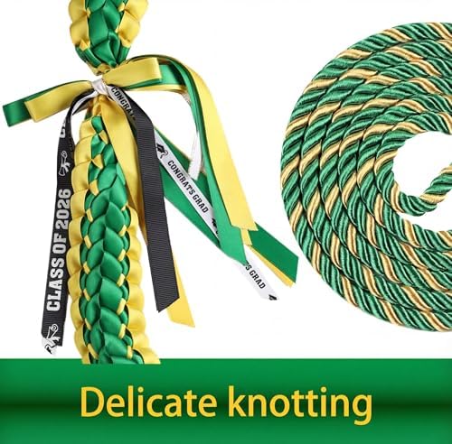 TFTAFAN Graduation Leis and Graduation Honor Cords Class of 2026 Graduation Ribbon Lei Graduation Necklace Braided Necklaces gift for Student Gifts Party Supplies - Image 4