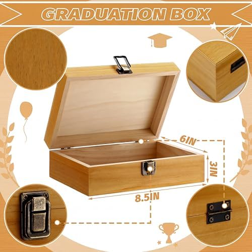 Graduation Memory Keepsake Box with Photo Custom 2026 Large Grad Card Box with Customized Picture Gift for Him Her for Graduate Grad High School Party(Yellow,Classic) - Image 2