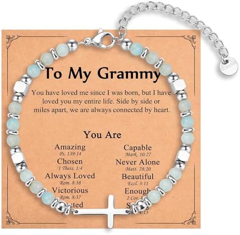 Religious Cross Bracelet for Women Girls, Christian Gifts by IKIATY