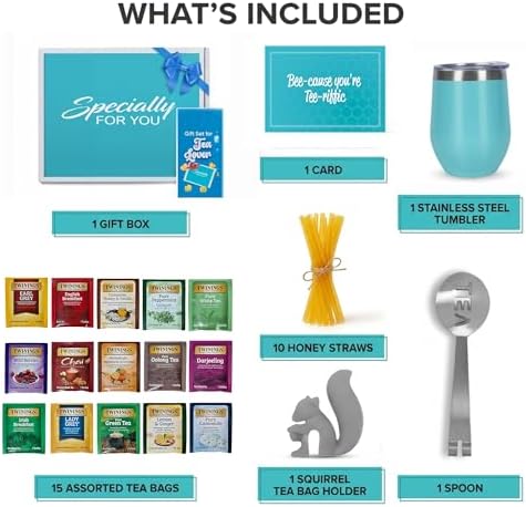 Modern Elegance Tea Tumbler Gift Set for Women, Teal - Image 2