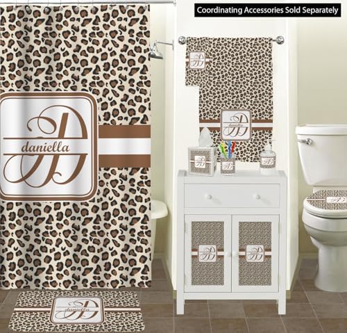RNK Shops Personalized Leopard Print Waste Basket - Single Sided (Black) - Image 3