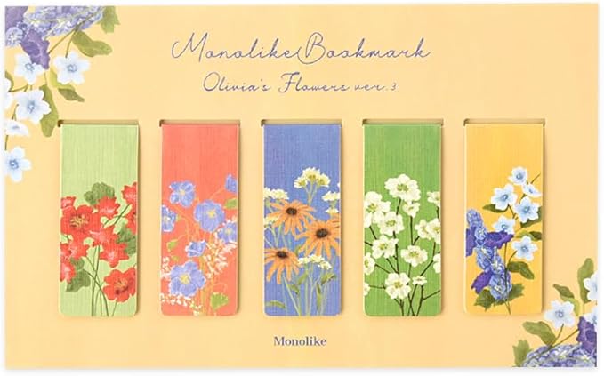 Magnetic Bookmarks Set - A (Olivia's Flowers Ver.3)