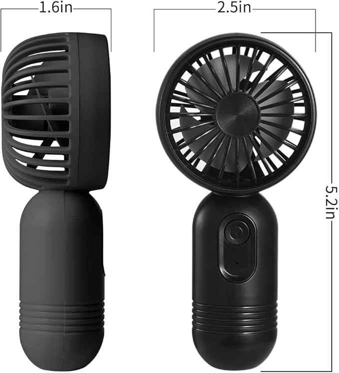 Mini Portable Fan 3 Pack, Cute Handheld Battery Operated Lightweight Small Personal Fans with 3 Speeds and USB Rechargeable Eyelash Fan for Stylish Girl Kids Women Men Office Outdoor Travel Camping