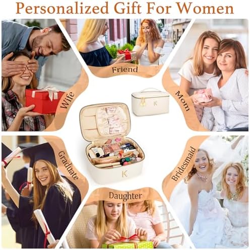 Personalized Makeup Bag Gifts for Women Travel Cosmetic Case - Image 2