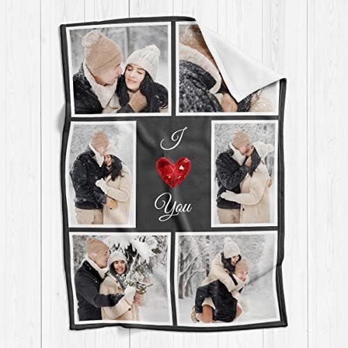 inkArts I Love You Gifts for Couples, Custom Blanket with Photos, Personalized Blankets with Pictures, Photo Blankets Using My Own Photos, Personalised Gifts for Christmas - Image 3