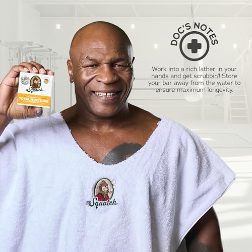 Dr. Squatch NEW Total Moisture Men's Bar Soap - 3-Pack Mango Butter - No Added Fragrance - Soothing Next-Level Nourishment - Formulated for Sensitive Skin - Non-Exfoliating - Image 2