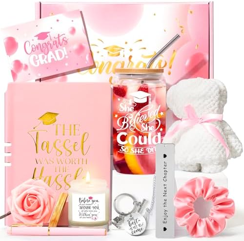 Graduation Gifts for Her, She Believe She Could so She Did, High School College Master Degree Grad Gifts Class of 2026 Unique Cool Graduation Gift Set for Daughter, Sister, Friend, 10 PCS by Frerdui