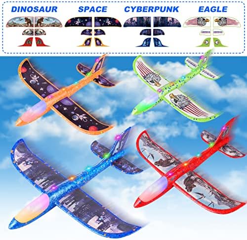 Fuwidvia 4 Pack Airplane Launcher Toys 13.2'', 2 Flight Modes - Image 3