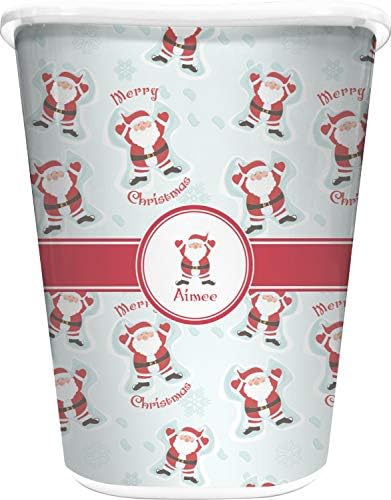 1.75-Gallon Plastic Trash Can, White, Single-Sided by Unknown