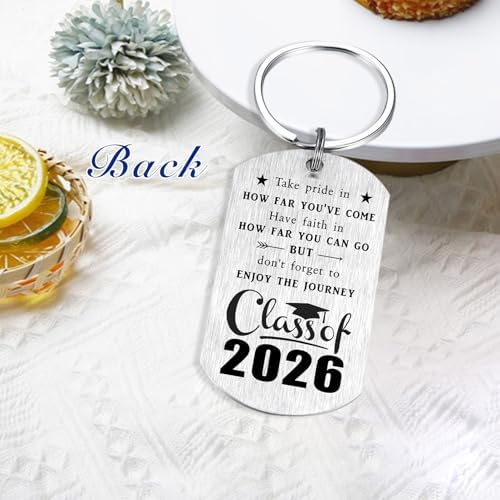 Yobent Graduation Gifts for Women Men, Class of 2026 Graduate Keychain - Image 5