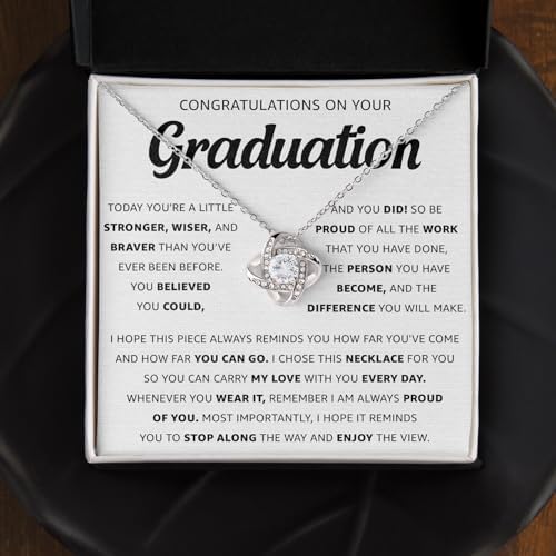 Graduation Necklace for Her 2026 – Inspirational Sterling Silver Necklace with Message Card & Gift Box, Graduation Gifts for Women, Daughter, Girlfriend, Sister, College & High School Grad - Image 2