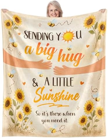 WRAPIX Get Well Gifts for Women - Soft Fleece Throw Blanket 50x60 in by WRAPIX