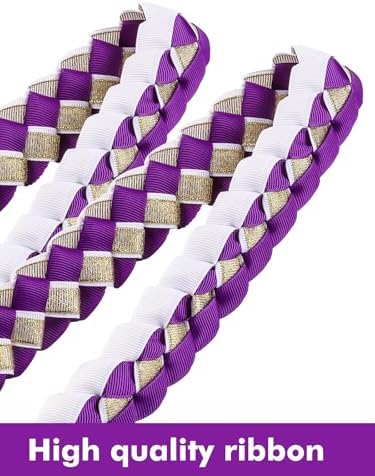 TFTAFAN Graduation Ribbon Lei Graduation Leis Necklace Class of 2026 Graduation Necklace Braided Necklace Graduation Gift Party Accessories for Women and Men - Image 2