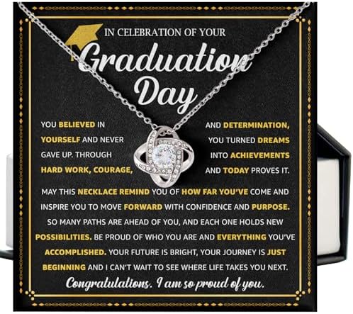 Graduation Necklace for Her 2026 – Inspirational Sterling Silver Necklace with Message Card & Gift Box, Graduation Gifts for Women, Daughter, Girlfriend, Sister, College & High School Grad by Mapileng%E2%84%A2