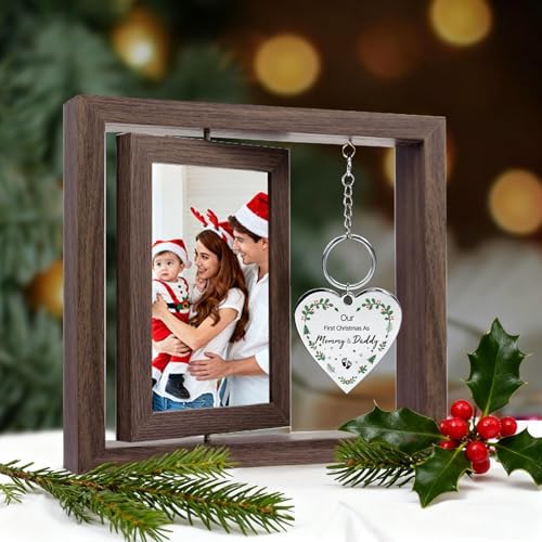 Our First Christmas as Mommy and Daddy Picture Frame, Gifts for New Mom and Dad, Baby First Christmas Picture Frame, 1st Xmas Gifts for New Parents Newborn Baby - Image 4