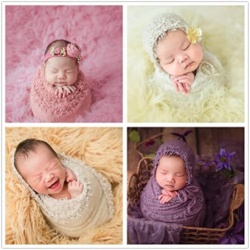 Baby Photography Props Luxurious Lace Hat with Blanket (Beige) - Image 4