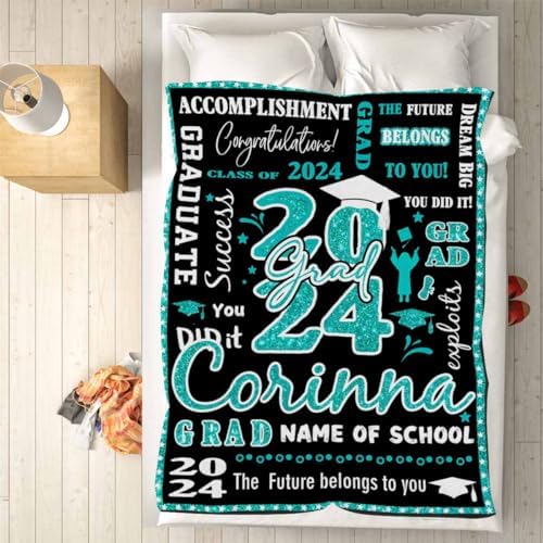Personalized Blankets and Throws 2024 Graduation Blanket Custom Photo Blanket Custom Memories Throw Blanket Personalized Name Blanket Customized Blankets 80x60inch - Image 5
