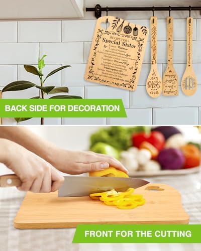 Sister Birthday Gifts, Gifts for Sister from Sister Cutting Board - Image 5