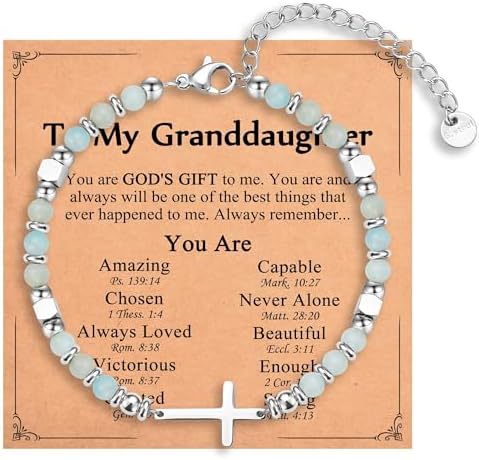 Religious Cross Bracelet for Women Girls, Christian Gifts by IKIATY