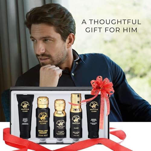 Beverly Hills Polo Club BHPC Cologne 5 Piece Gift Set for Men | Eau de Toillete, Deodorant, Shower Gel, Body Wash, Body Spray Fragrances (Classic) - Image 3