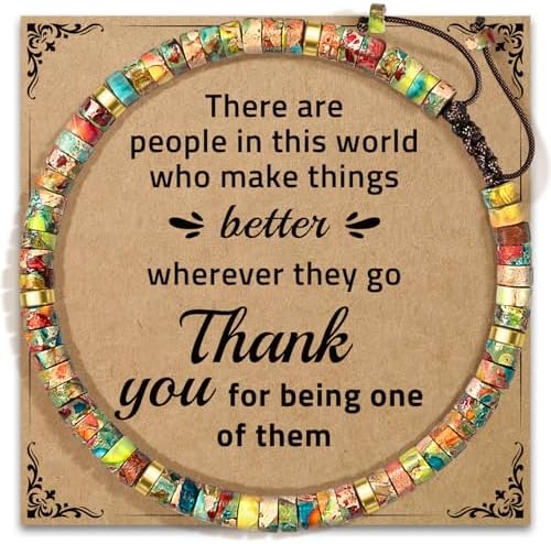 AGOT Thank You Gifts for Women: Teacher Appreciation Office Gifts for Coworkers Employee Boss Lady Manager Colleague Natural Stone Bracelet by AGOT