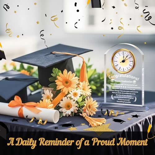 Landical Graduation Gifts Acrylic Clock Sign for Men Women Congrat Grad - Image 5
