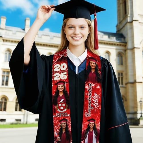 D-Story RN Graduation Stole Custom Nursing Stole Registered Nurse BSN MSN Graduation Sash Class of 2026 - Image 5