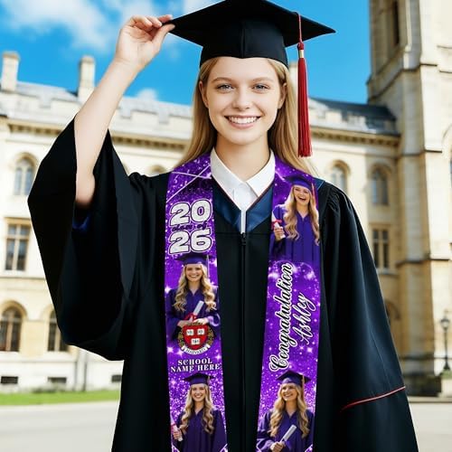 D-Story RN Graduation Stole Custom Nursing Stole Registered Nurse BSN MSN Graduation Sash Class of 2026 - Image 5