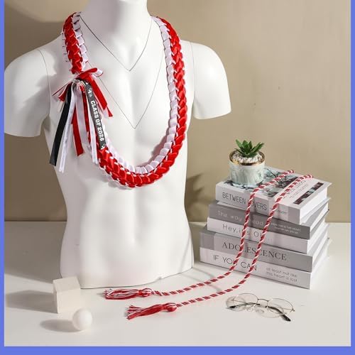 TFTAFAN Graduation Leis and Graduation Honor Cords Class of 2026 Graduation Ribbon Lei Graduation Necklace Braided Necklaces gift for Student Gifts Party Supplies - Image 6