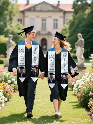 Dicodes Custom Graduation Stole Class of 2026 Personalized Graduation Sash Graduation Gift and Keepsake with Photo Text - Image 6
