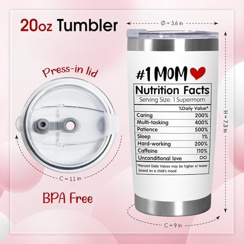 TEEZWONDER Birthday Gifts for Mom - 20 oz Stainless Steel Tumbler - Image 3