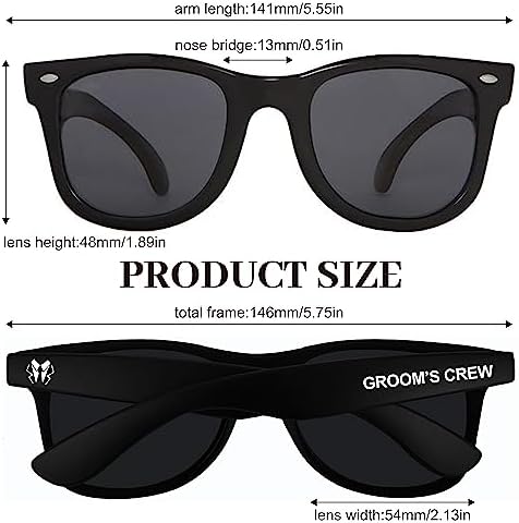 Groomsmen Sunglasses for Men - Wedding Sunglasses for Groomsman Proposal Gifts, Bachelor Party Favors - Image 2