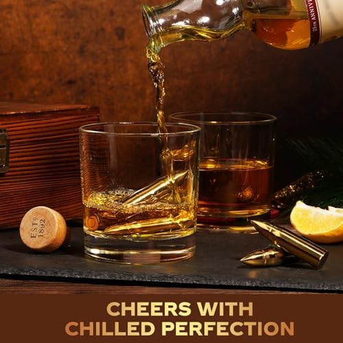 Gifts for Men Dad Husband, Whiskey Stones Reusable Stainless Ice Cubes, Unique Fathers' Day Anniversary Birthday Gift Ideas for Him Boyfriend, Man Cave Stuff Cool Gadgets Retirement Bourbon Presents - Image 3