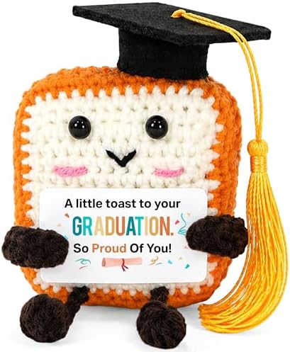 OASSIE 2026 Graduation Gifts - Emotional Support Crochet Toast by Oassie
