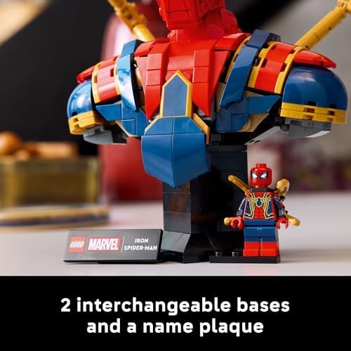 LEGO Marvel Iron Spider-Man Bust Collectible - Building Kit for Adults, Ages 18+ - Includes Iron Spider-Man Minifigure - Collectible Model for Super Hero Fans - Gift for Men and Women - 76326 - Image 6